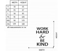 Work Hard & Be Kind Quotes Wall Decal Motivational Vinyl Art Stickers